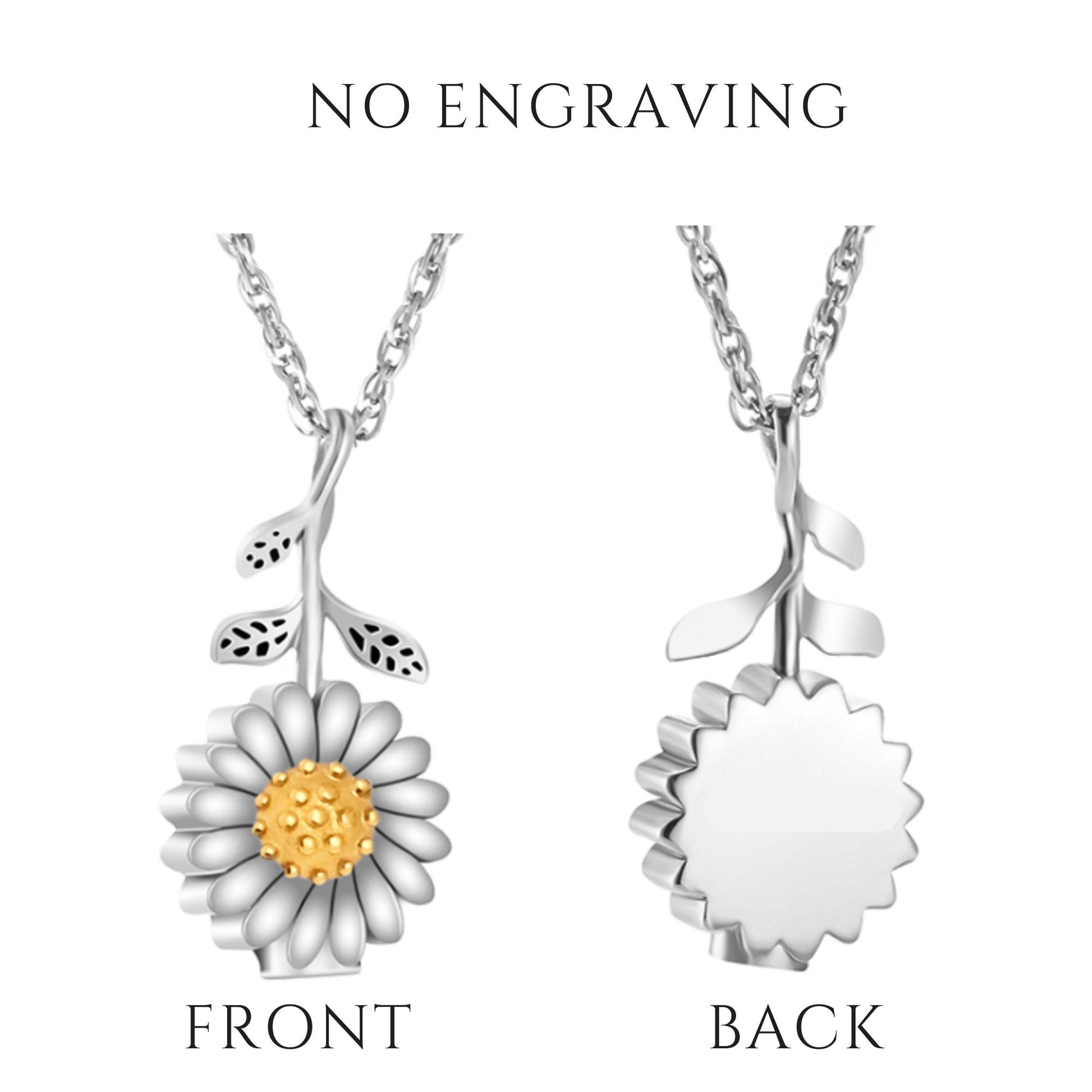 Sunflower Urn Necklace - Beautiful and meaningful jewelry for preserving cherished memories. Customizable with engraving and chain options. Perfect as memorial jewelry and a thoughtful sympathy gift.